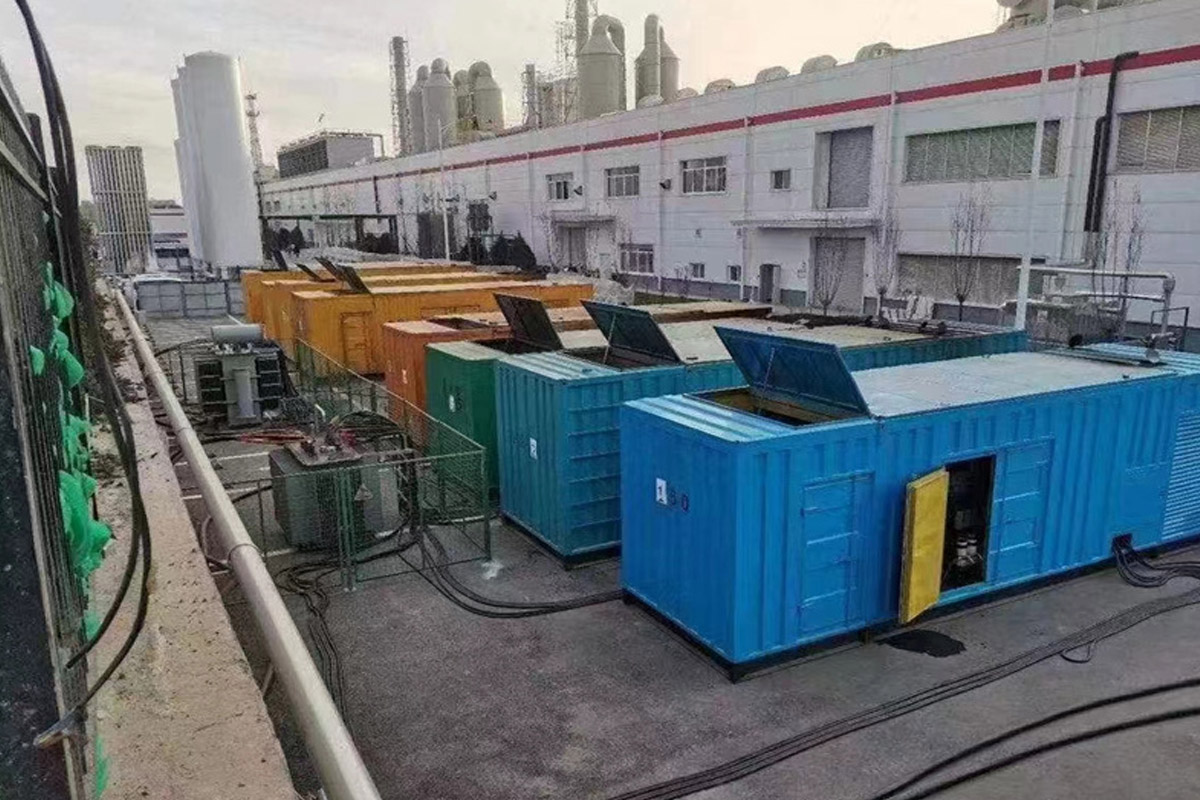 龙南发电机租赁施工现场